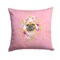 Caroline's Treasures Fawn French Bulldog Pink Flowers Fabric Decorative Pillow